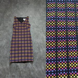Vintage Joseph Ribkoff pastel multicolored mini sheath bodycon dress Size 6